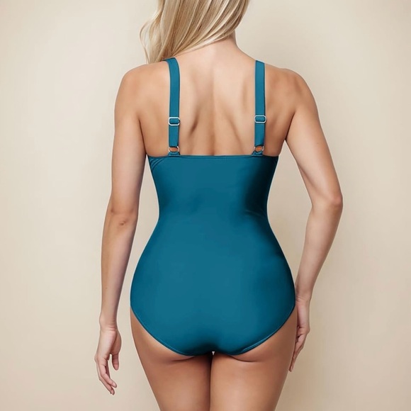 NWT One Piece V Neck Tummy Control Swimsuit | Size: XL - Picture 2 of 6